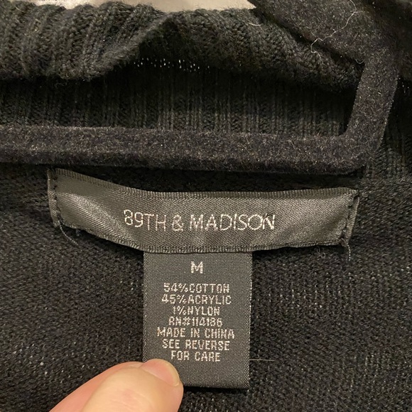 •2/$30• Black 89th & Madison Open Cardigan - Size Medium - Picture 2 of 5